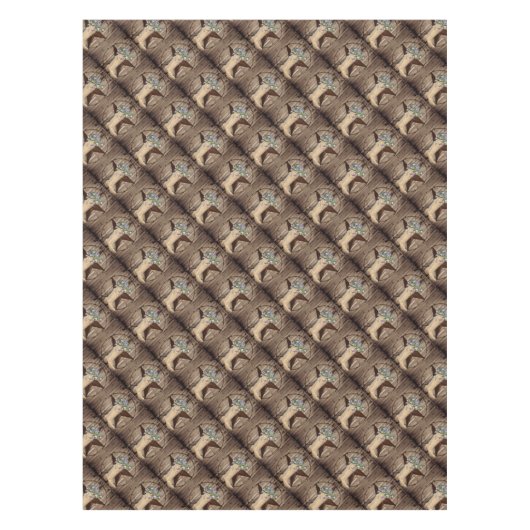 素朴な納屋の木のワイルドフラワーウェスタンカントリーカウボーイ テーブルクロス (正面)