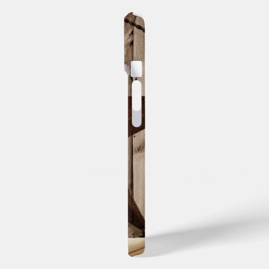 素朴な納屋の木のワイルドフラワーカウボーイウェスタンスター Case-Mate iPhoneケース (裏面 / 左)