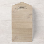 素朴な納屋の木の国産写真 ウェディング オールインワン招待状 (外側)