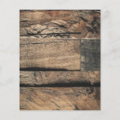 素朴な納屋の木の結婚式の写真 保存日を保存 (裏面)