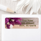 素朴な納屋の木フランスの国シックな紫の薄紫 ラベル (インサイチュ)