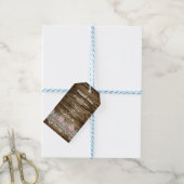 素朴な納屋の木材とレースの感謝メッセージ ギフトタグ (より糸付き)