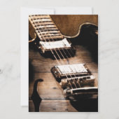 素朴な納屋の木材を使用したウェスタンカントリー音楽ギター 招待状 (正面)