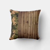 素朴な納屋の木材ウェスタンカントリー結婚迷彩柄 クッション (裏面)