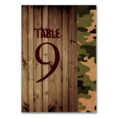 素朴な納屋の木材ウェスタンカントリー結婚迷彩柄 テーブルナンバー (裏面)