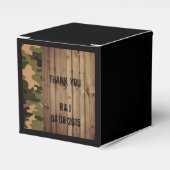 素朴な納屋の木材ウェスタンカントリー結婚迷彩柄 フェイバーボックス (正面サイド)