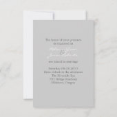 素朴な納屋の木材 シャンパン ウエスタン カントリー ウェディング 招待状 (裏面)