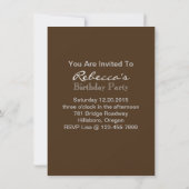 素朴な納屋の木材 ワイルドフラワー ウエスタンカントリーカウボーイ 招待状 (裏面)