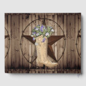 素朴な納屋の木材 ワイルドフラワー ウエスタンスターカウガール ゲストブック (裏面)