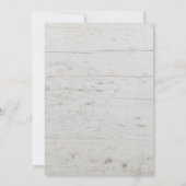 素朴な納屋の木製のカントリー風写真結婚式 招待状 (裏面)