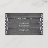 素朴な納屋の木製のレースおよびひもライト 名刺 (裏面)