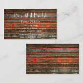 素朴な納屋の木製の名刺 名刺 (正面/裏面)