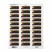 素朴な納屋の木製の秋の結婚式の住所シール ラベル (フルシート)