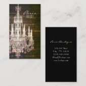 素朴な納屋の木製の紫色のフランスのなシャンデリア 名刺 (正面/裏面)