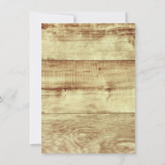 素朴な納屋の木製の馬の結婚式招待状 招待状 (裏面)