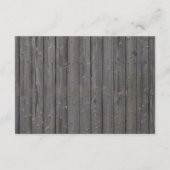 素朴な納屋の木製ラブバーズ結婚式の披露宴 エンクロージャーカード (裏面)