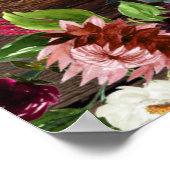 素朴な納屋の板に花のブランクXL DIYポスター ポスター (角)