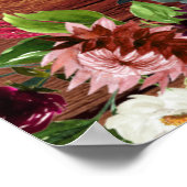 素朴な納屋の板の花のブランクXL DIYポスター ポスター (角)