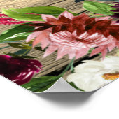 素朴な納屋の板の花のブランクXL DIYポスター ポスター (角)