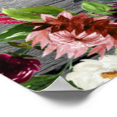 素朴な納屋の板の花のブランクXL DIYポスター ポスター (角)