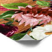 素朴な納屋の板の花のブランクXL DIYポスター ポスター (角)