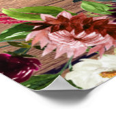 素朴な納屋の板の花のブランクXL DIYポスター ポスター (角)