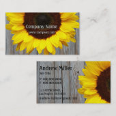 素朴な納屋木ヒマワリ 名刺 (正面/裏面)