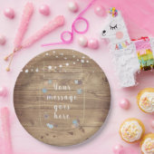 素朴な紐のランタン メッセージ付きメイソンジャー ペーパープレート (パーティー)