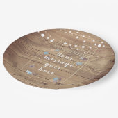 素朴な紐の明かり メッセージ付きメイソンジャー ペーパープレート (アングル)