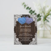 素朴な紫と青の花の封入カード エンクロージャーカード (スタンド正面)