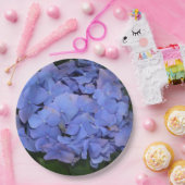 素朴な紫のヤマアジサイ（Hydrangea macrophylla） ペーパープレート (パーティー)