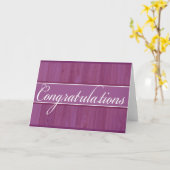 素朴な紫の木 おめでとうのグリーティングカード カード (黄色い花)