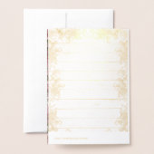 素朴な紫パーソナライズされたのバラ 箔カード (裏面封筒付き)