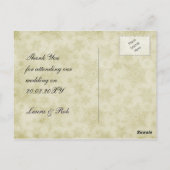 素朴な紫色の冬の結婚式ありがとう ポストカード (裏面)