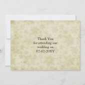 素朴な紫色の冬の結婚式ありがとう 招待状 (裏面)