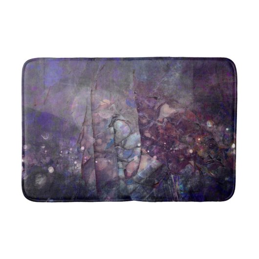 素朴な紫色の水晶Geode バスマット (正面)