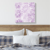 素朴な紫、みすぼらしいシックでラベンダー淡い色のの花模様 キャンバスプリント (インサイチュ (寝室))