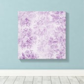 素朴な紫、みすぼらしいシックでラベンダー淡い色のの花模様 キャンバスプリント (インサイチュ (ウッドフロア))