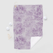素朴な紫、みすぼらしいシックでラベンダー淡い色のの花模様 ゴルフタオル (インサイチュ)