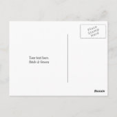 素朴な結婚ハートとBurlapのサンキューカード ポストカード (裏面)