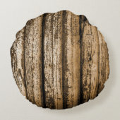 素朴な結婚式で指輪を運んで来る人の枕か素朴な結婚祝い ラウンドクッション (裏面)