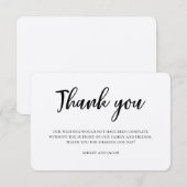 素朴な結婚式のお礼。モダンカントリーのメモ 招待状 (正面/裏面)