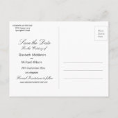 素朴な結婚式のひまわりSave the Dateカード インビテーションポストカード (裏面)