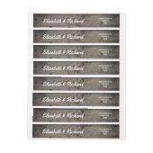 素朴な結婚式のモノグラムによって風化させる納屋木 ラップアラウンドラベル (シート)