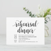 素朴な結婚式のリハーサルの夕食の招待カード 招待状 (スタンド正面)