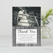 素朴な結婚式の写真のサンキューカード サンキューカード (スタンド正面)