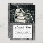 素朴な結婚式の写真のサンキューカード サンキューカード (正面/裏面)