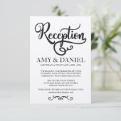 素朴な結婚式の受付カード エレガントなスクリプト 招待状 (スタンド正面)