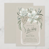 素朴な結婚式の招待状 BBQ カップル シャワー 招待状 (正面/裏面)