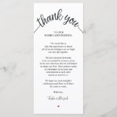 素朴な結婚式は食器セットカード感謝していしています プログラム (正面)